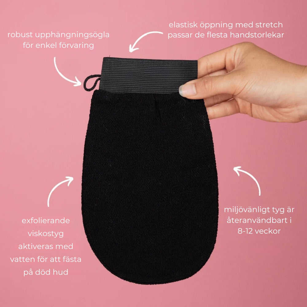 Exfoliating Glove – Silkeslen hud på några minuter